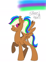 Size: 1536x2048 | Tagged: safe, artist:smileverse, oc, oc only, oc:tornado, pegasus, pony, base used, offspring, parent:dumbbell, parent:rainbow dash, parents:dumbdash, simple background, solo, white background