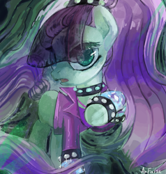 Size: 2000x2100 | Tagged: safe, artist:arfaise, coloratura, the mane attraction, bracelet, clothes, countess coloratura, cute, rarabetes, solo, spiked wristband, veil, wristband