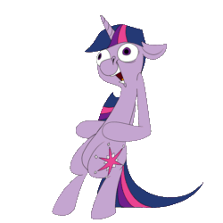 Size: 1000x1000 | Tagged: safe, artist:anontheanon, twilight sparkle, twilight sparkle (alicorn), alicorn, pony, animated, bookhorse, dancing, frame by frame, gif, gif art, ren and stimpy, simple background, solo, transparent background