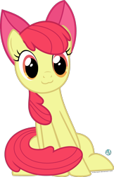 Size: 1400x2164 | Tagged: safe, artist:arifproject, apple bloom, pony, :3, adorabloom, cute, older, older apple bloom, simple background, sitting, sitting catface meme, solo, transparent background, vector