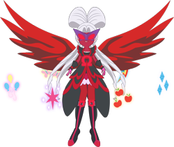 Size: 2500x2118 | Tagged: safe, artist:blackgryph0n, artist:dashiemlpfim, artist:mit-boy, oc, oc only, oc:princess dark matter, demon, equestria girls, final form, simple background, transparent background, vector