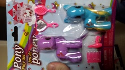 Size: 4128x2322 | Tagged: safe, bootleg, irl, photo, pony play set, sideways image, toy