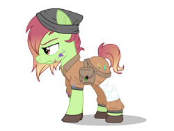 Size: 8000x6000 | Tagged: safe, artist:elskafox, oc, oc only, oc:artline, the cutie re-mark, absurd resolution, alternate timeline, bandage, clothes, crystal war timeline, simple background, solo, transparent background, vector