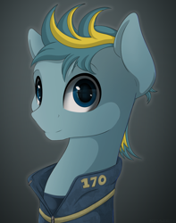 Size: 1024x1297 | Tagged: safe, artist:allyster-black, oc, oc only, oc:bolterdash, pegasus, pony, bust, male, portrait, solo