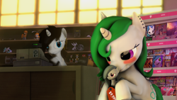 Size: 2000x1125 | Tagged: safe, artist:turbovilka, marble pie, oc, oc:leesys, 3d, source filmmaker