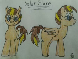 Size: 960x722 | Tagged: safe, artist:gerardreins, oc, oc only, oc:solar flare, pony, unicorn, vampony, apple family, solo, vulcan in bloom