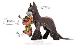 Size: 1024x598 | Tagged: safe, artist:joycetdoka, derpibooru import, batman, chinese, robin