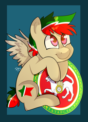 Size: 1733x2390 | Tagged: safe, artist:hfinder, oc, oc only, nation ponies, ponified, solo, tatarstan