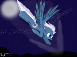 Size: 2592x1936 | Tagged: safe, artist:mlp-whirl-wind, derpibooru import, night glider, backwards cutie mark, solo