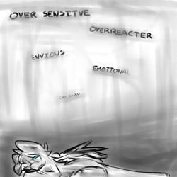 Size: 1024x1024 | Tagged: safe, artist:snow-fangs, oc, oc only, oc:snow fangs, sad, text