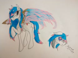 Size: 2592x1944 | Tagged: safe, pegasus, pony, artificial wings, augmented, eyepatch, female, finished version, mare, mechanical wing, traditional art, wings