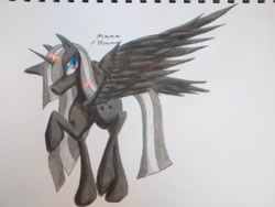 Size: 2592x1944 | Tagged: safe, marble pie, alicorn, pony, colored, nightmare, traditional art
