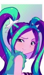 Size: 400x679 | Tagged: safe, artist:loyaldis, aria blaze, equestria girls, looking at you, solo