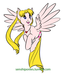 Size: 925x1117 | Tagged: safe, artist:kourabiedes, ponified, sailor moon, simple background, solo, transparent background, tsukino usagi