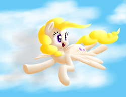 Size: 3340x2560 | Tagged: safe, artist:victoreach, surprise, pegasus, pony, flying, solo