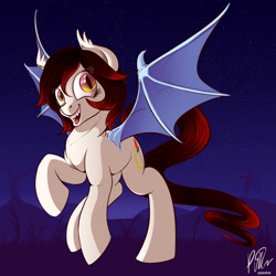 Size: 2000x2000 | Tagged: safe, artist:pajama-ham, oc, oc only, oc:crescent rose, bat pony, pony, solo