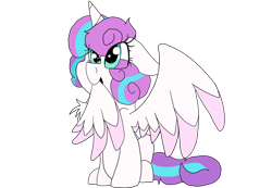 Size: 1280x886 | Tagged: safe, artist:spiritedrainbowmlp, princess flurry heart, spoiler:s06, preening, solo