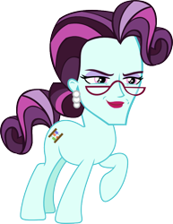 Size: 662x859 | Tagged: safe, artist:limeylassen, principal abacus cinch, equestria girls, friendship games, abomination, glasses, human head pony, simple background, solo, transparent background, wat, what has science done