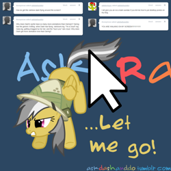 Size: 500x500 | Tagged: safe, derpibooru import, daring do, askdashanddo, computer mouse, tumblr