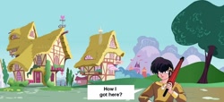 Size: 960x438 | Tagged: safe, crossover, meme, ponyville, ranma 1/2, ryoga hibiki