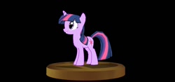 Size: 940x440 | Tagged: safe, artist:elmarcosluckydel96, twilight sparkle, 3d, crossover, mmd, super smash bros., super smash bros. brawl, trophy