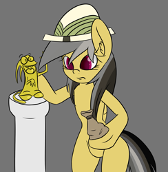 Size: 1753x1795 | Tagged: safe, artist:color-spark, daring do, pony, semi-anthro, bipedal, catscratch, nudist, nudity, solo