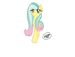 Size: 1024x768 | Tagged: safe, artist:zaksaturday2468, oc, oc only, oc:spearmint sequin, heterochromia, offspring, parent:fluttershy, parent:thunderlane, parents:thundershy, simple background, solo, transparent background