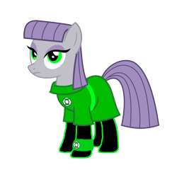 Size: 1152x1152 | Tagged: safe, artist:motownwarrior01, artist:porygon2z, maud pie, clothes, crossover, dc comics, dress, green lantern, green lantern (comic), green lantern corps, simple background, solo, transparent background, wristband