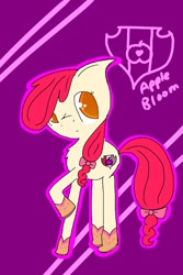 Size: 640x960 | Tagged: safe, artist:thepegasisterpony, apple bloom, boots, cutie mark, older, solo, tail bow, the cmc's cutie marks