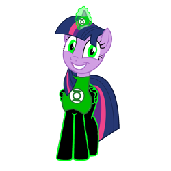 Size: 1536x1536 | Tagged: safe, artist:motownwarrior01, artist:speedox12, twilight sparkle, twilight sparkle (alicorn), alicorn, pony, crazy face, dc comics, faic, female, green lantern, green lantern (comic), green lantern corps, horn ring, mare, simple background, solo, transparent background