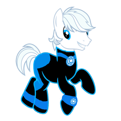 Size: 1152x1152 | Tagged: safe, artist:chainchomp2 edit, artist:motownwarrior01, double diamond, earth pony, pony, blue lantern, blue lantern corps, dc comics, green lantern, green lantern (comic), male, simple background, solo, stallion, transparent background, wristband