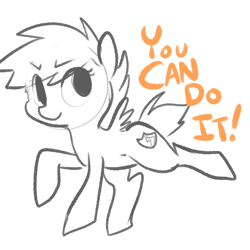 Size: 600x600 | Tagged: safe, artist:mt, scootaloo, crusaders of the lost mark, cutie mark, grayscale, lineart, monochrome, motivational, solo, the cmc's cutie marks