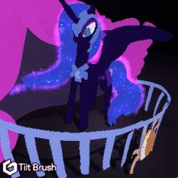 Size: 350x350 | Tagged: safe, artist:arrkhal, nightmare moon, friendship is magic, 3d, animated, solo, tilt brush