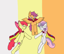 Size: 1974x1688 | Tagged: safe, artist:lingeringfortune, apple bloom, scootaloo, sweetie belle, crusaders of the lost mark, cape, clothes, cutie mark, cutie mark crusaders, the cmc's cutie marks