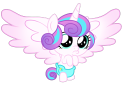 Size: 4500x3100 | Tagged: safe, artist:mixiepie, princess flurry heart, alicorn, pony, the crystalling, about to cry, absurd resolution, baby, baby pony, cloth diaper, cute, diaper, flurrybetes, large wings, paint tool sai, pouting, sad, sad eyes, safety pin, simple background, solo, spread wings, transparent background, vector, weapons-grade cute, wings