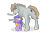 Size: 1280x854 | Tagged: safe, artist:lolepopenon, oc, oc only, oc:billie, oc:jace, bandana, duo, father and child, father and daughter, female, filly, male, onomatopoeia, parent and child, raspberry, raspberry noise, simple background, tongue out, transparent background