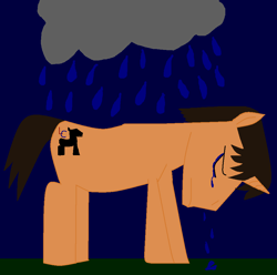 Size: 943x937 | Tagged: safe, artist:landryc, unicorn, 1000 hours in ms paint, crying, ms paint, solo, tearjerker