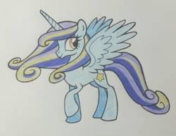 Size: 944x733 | Tagged: safe, artist:decprincess, oc, oc only, alicorn, pony, alicorn oc, solo, traditional art