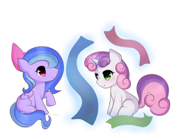 Size: 2700x2100 | Tagged: safe, artist:lunaticlilycoms, sweetie belle, oc, oc:mary medley, commission, simple background, transparent background