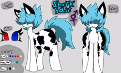 Size: 1600x960 | Tagged: safe, artist:chillywilly, oc, oc only, oc:shark bait, earth pony, pony, heterochromia, no pupils, reference sheet, solo