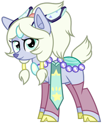 Size: 2454x2969 | Tagged: safe, artist:halabaluu, oc, oc only, deer, adoptable, auction, fusion, opal (steven universe), solo, steven universe, unnamed oc