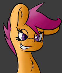 Size: 1748x2040 | Tagged: safe, artist:color-spark, scootaloo, pegasus, pony, female, filly, orange coat, solo, wings