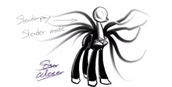 Size: 1536x781 | Tagged: safe, artist:scissormercer, slendermane, pony, creepypasta, slenderman, slenderpony, solo