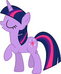 Size: 4911x6000 | Tagged: safe, artist:slb94, twilight sparkle, absurd resolution, eyes closed, simple background, smug, solo, transparent background, vector, walking