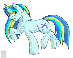 Size: 1883x1485 | Tagged: safe, artist:stormblaze-pegasus, oc, oc only, oc:marionette, raised hoof, solo