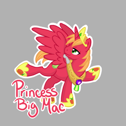 Size: 6000x6000 | Tagged: safe, artist:velocityraptor, big macintosh, alicorn, earth pony, pony, absurd resolution, alicornified, princess, princess big mac, race swap, solo