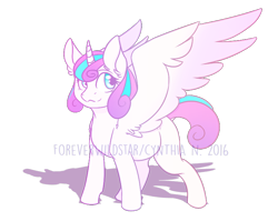 Size: 786x625 | Tagged: safe, artist:foreverwildstar, derpibooru import, princess flurry heart, the crystalling, solo