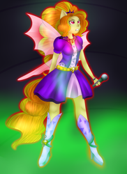 Size: 2395x3289 | Tagged: safe, artist:midfire, adagio dazzle, equestria girls, rainbow rocks, microphone, solo