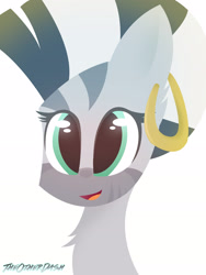 Size: 2448x3264 | Tagged: safe, artist:theotherdash, zecora, zebra, bust, cute, happy, portrait, smiling, solo, zecorable