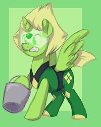 Size: 1738x2170 | Tagged: safe, artist:itoruna-the-platypus, alicorn, pony, peridot (steven universe), ponified, steven universe